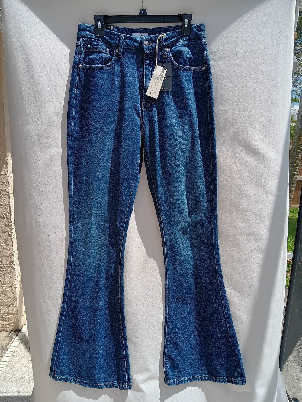 Forever 21 Curved Flare Curvy Fit High Rise Blue Jeans Sz 29